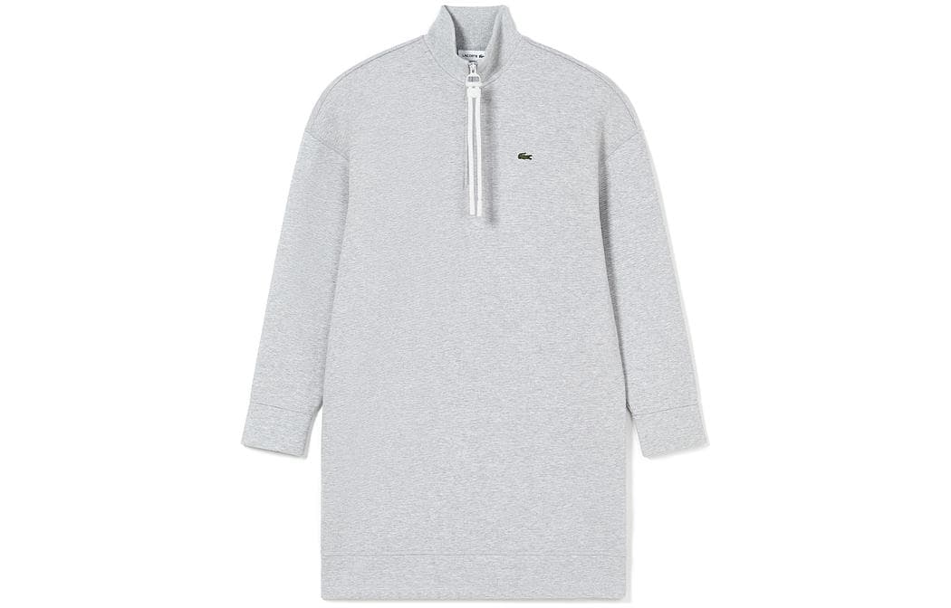 Платье LACOSTE Серебристо-серый Женские Длинные Платья с Рукавами - изображение 1