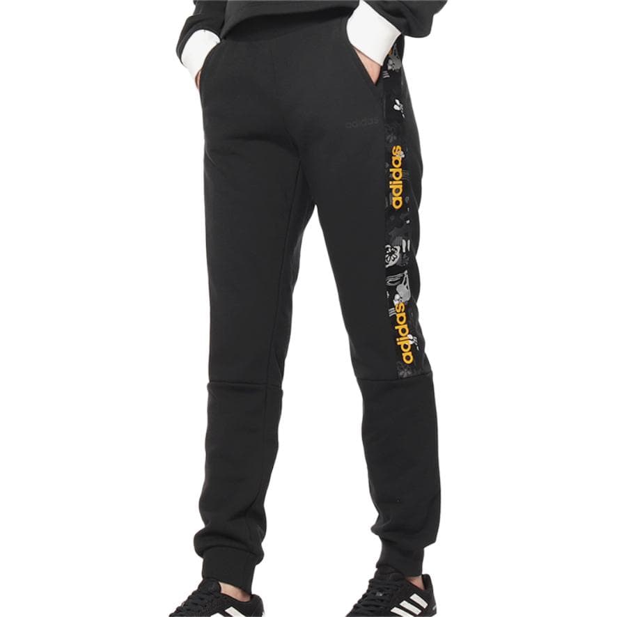 Штаны ADIDAS NEO M YISHUJIA TP Вязаные тренировочные брюки женские черные - изображение 1