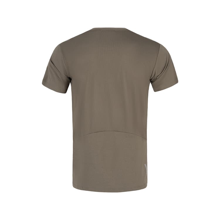 Asics Бег T-Shirt Мужская Темно-Коричневая - изображение 3