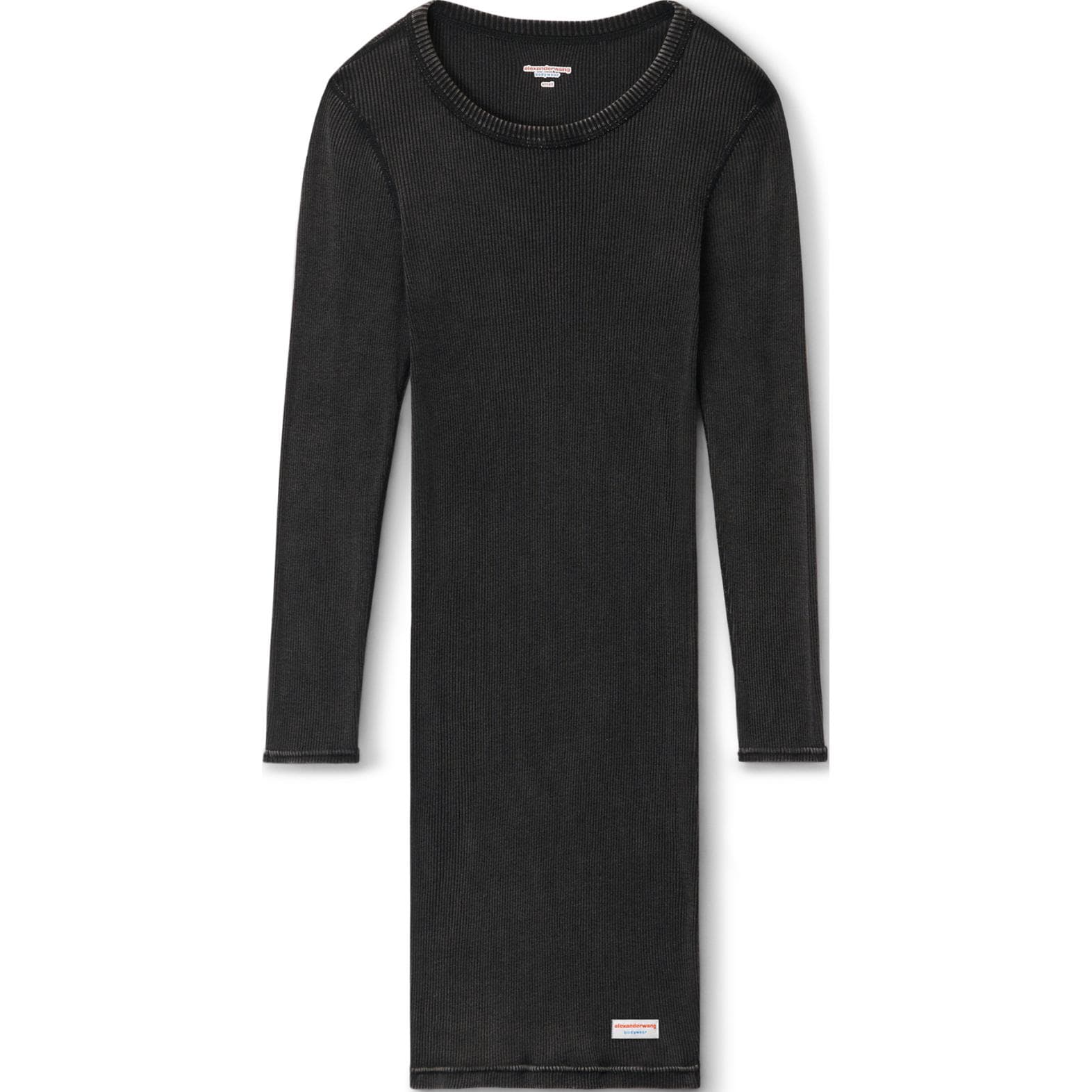Платье Alexander wang Bodywear Длинное платье с длинными рукавами женское черное - изображение 1