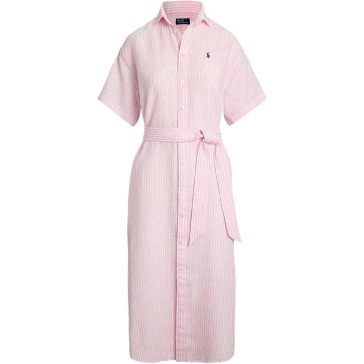 Платье Polo Ralph Lauren SS25 Короткое платье с короткими рукавами женское розовое - изображение 1