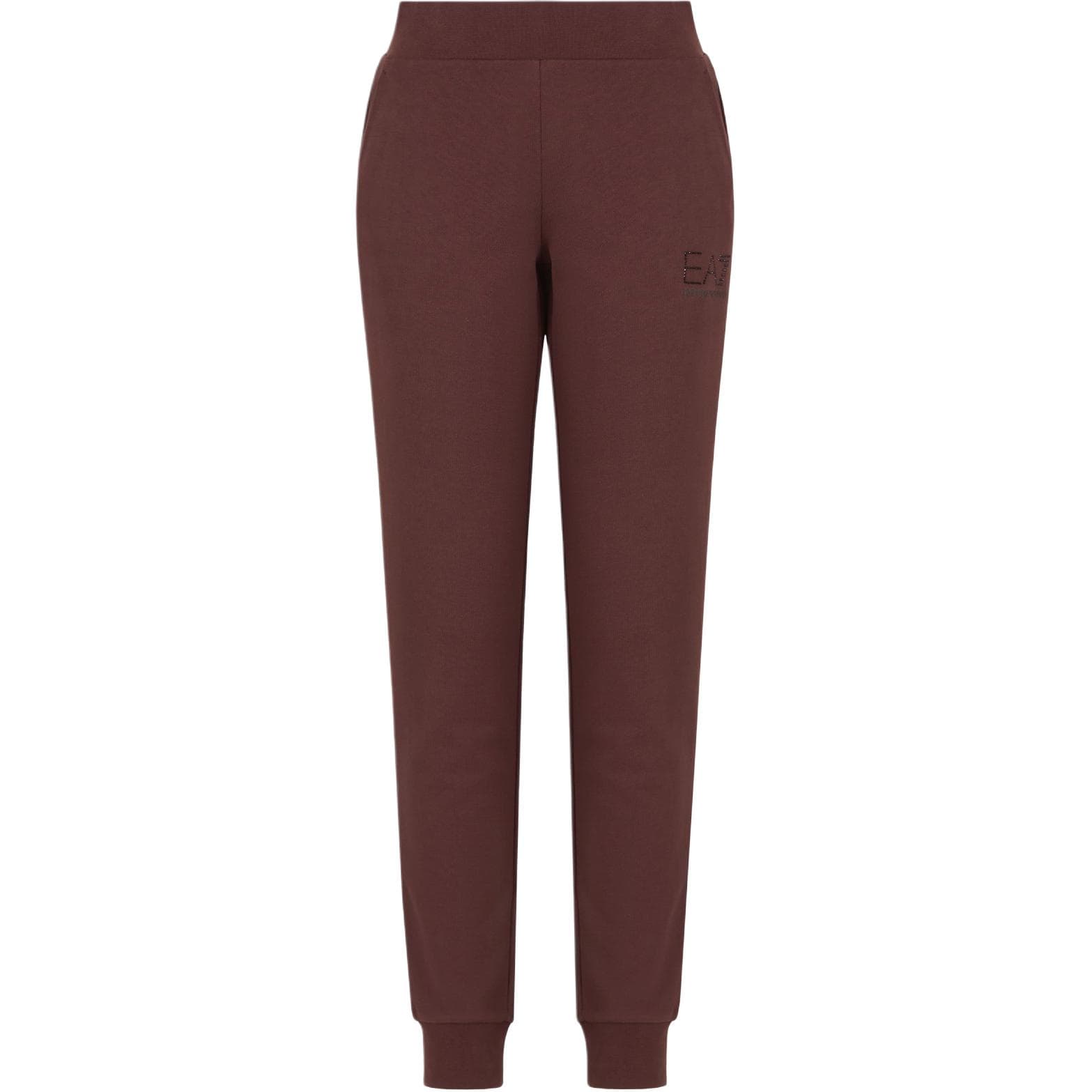 Штаны EMPORIO ARMANI EA7 Вязаные спортивные брюки женские коричневые - изображение 1
