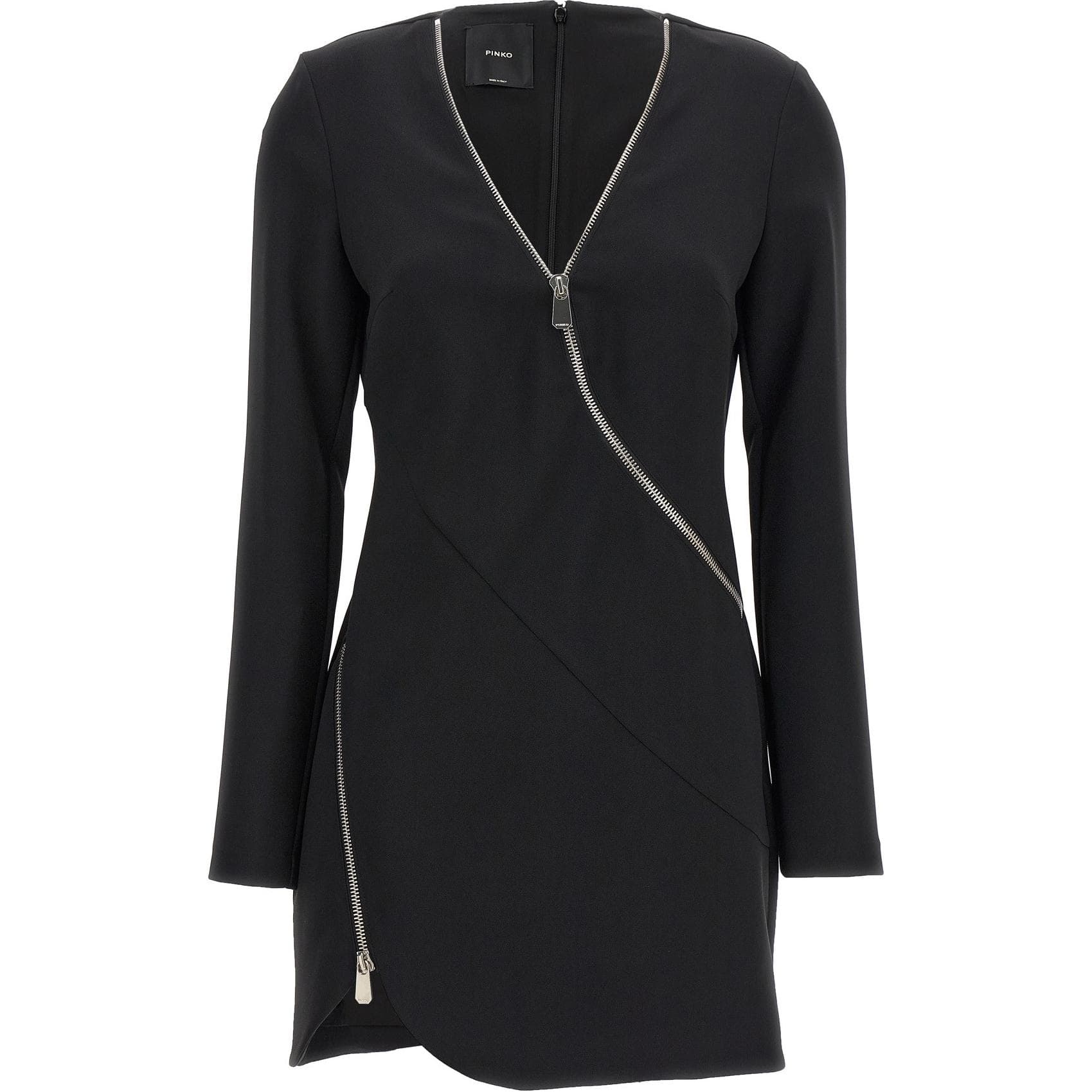 Платье PINKO FW24 Длинное платье с длинными рукавами женское черное - изображение 2