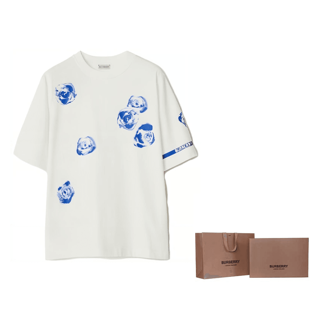 Футболка Burberry Rose Cotton T-shirt T - изображение 9
