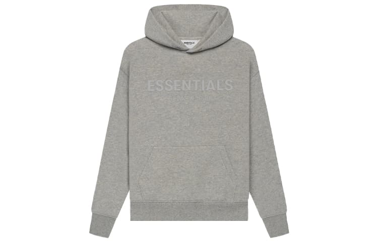 Fear of God Essentials SS21 Kids Pull-Over Hoodie Dark Heather Oatmeal Logo - изображение 1