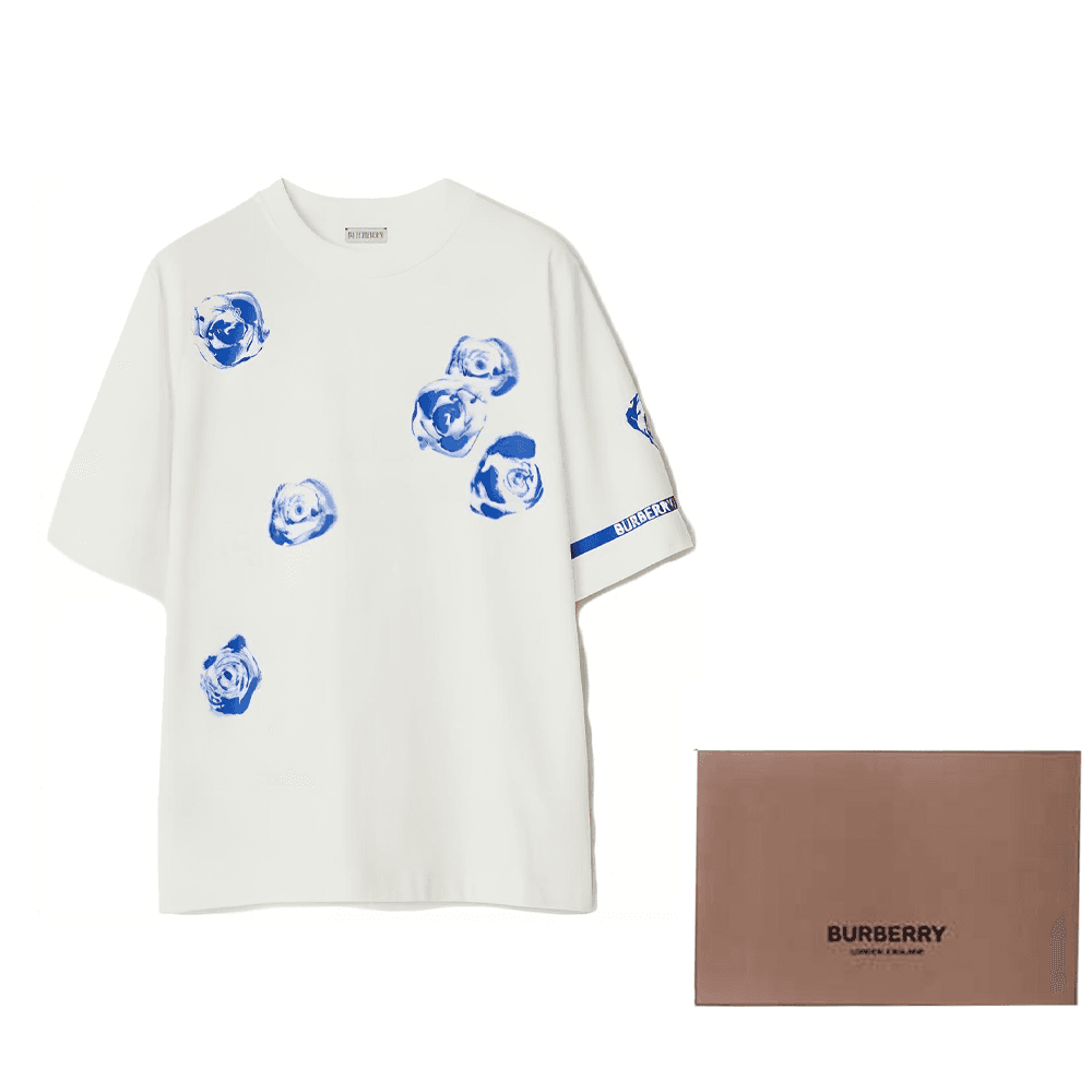 Футболка Burberry Rose Cotton T-shirt T - изображение 8
