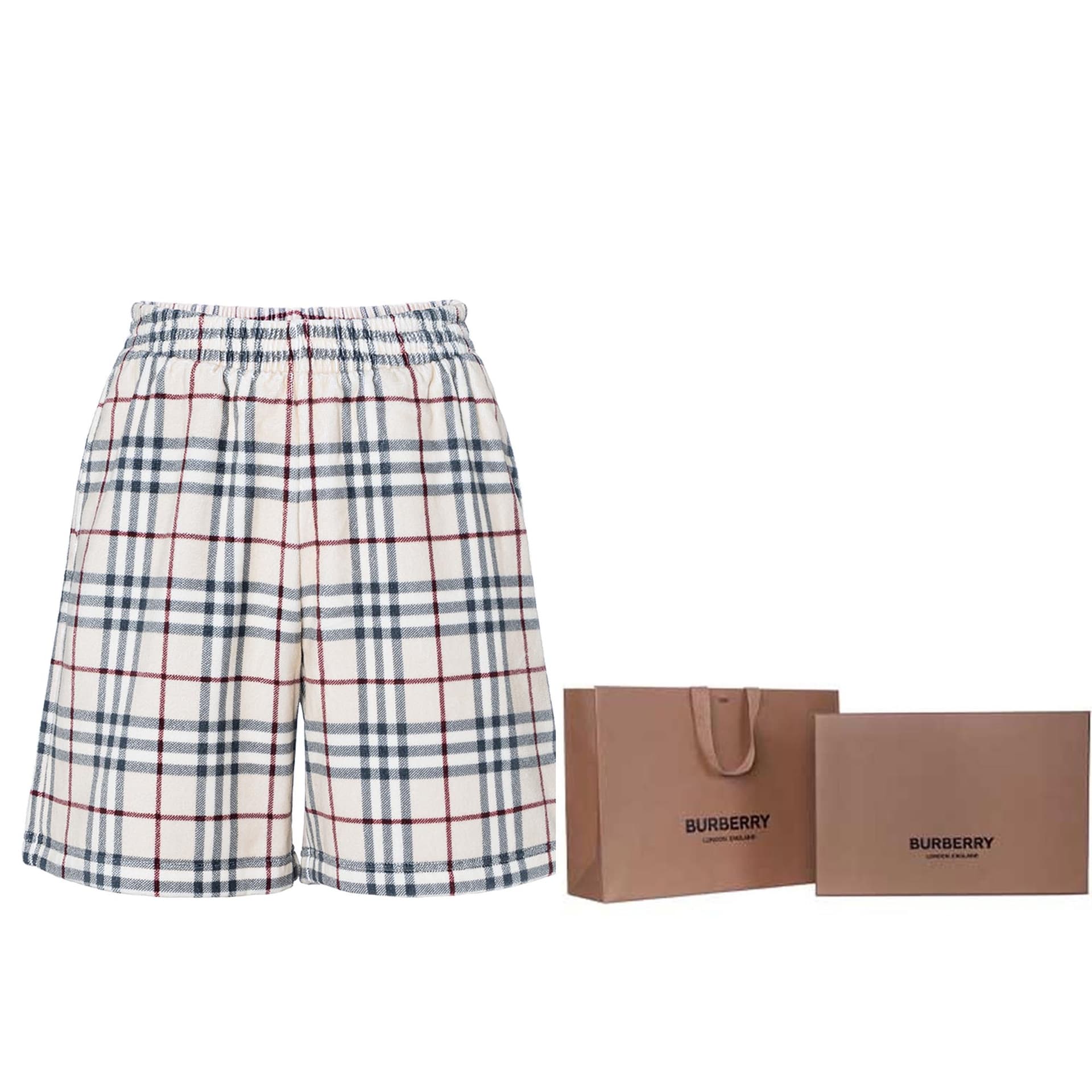 Шорты Burberry Check Casual Shorts Beige - изображение 7