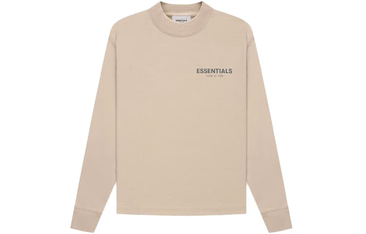 Футболка Fear of God Essentials Kids Ls Tee StringTan LogoT - изображение 1