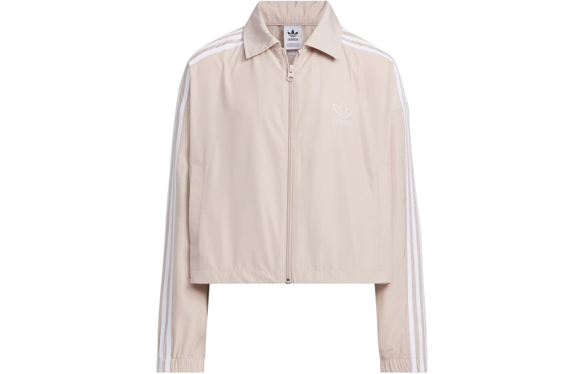 Adidas Originals Adicolor Woven CROP Куртка Куртки Пальто Чудо-тауп Детский - изображение 1