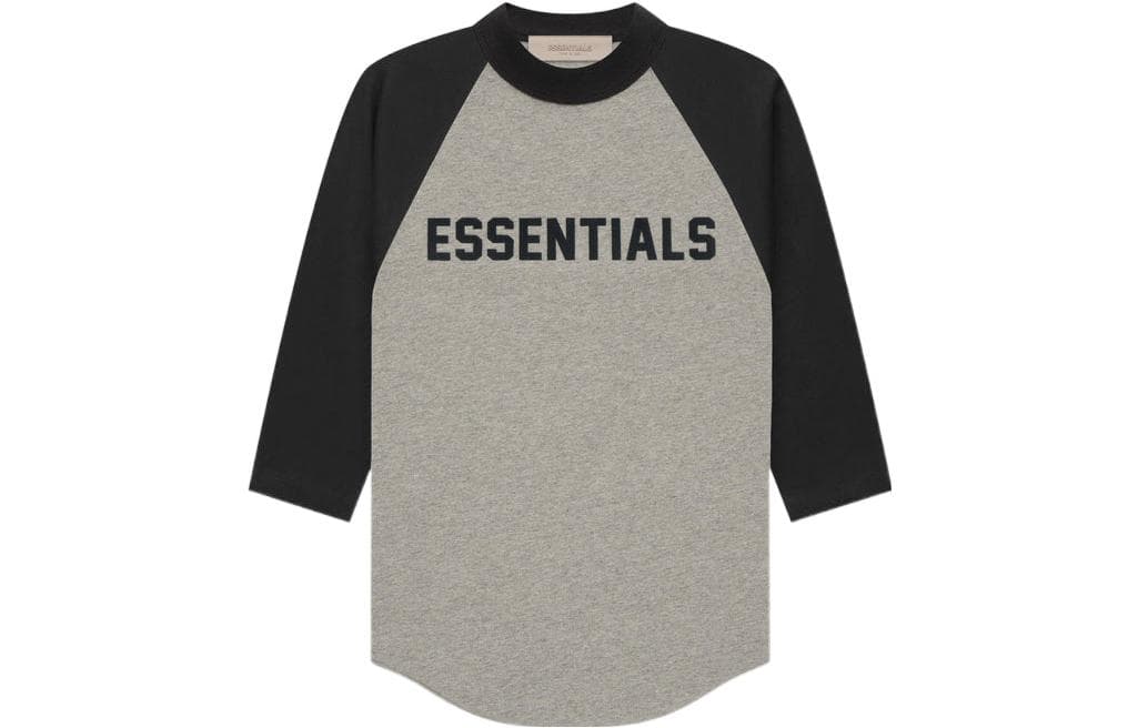 Футболка Fear of God Essentials SS22 Spring22 Kids 34 Sleeve Baseball Tee Dark Oatmeal T - изображение 1