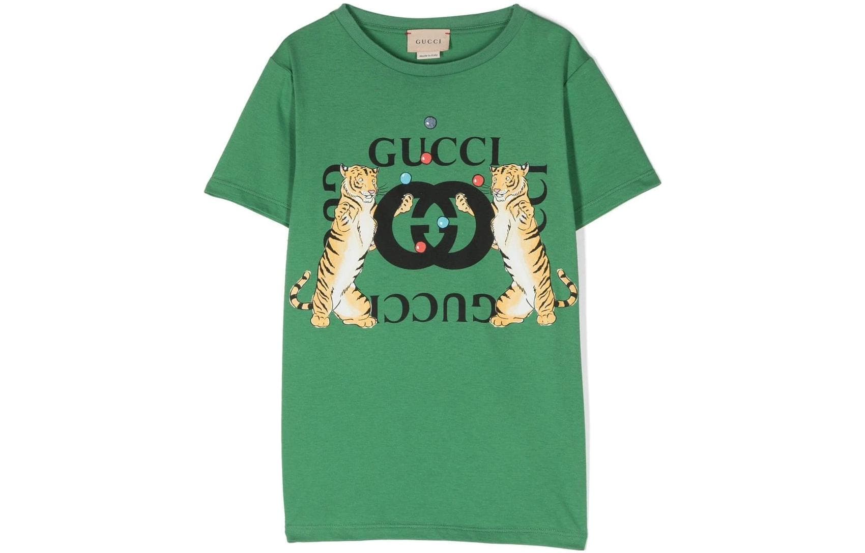 Футболка Gucci Kids SS23 Logo T-Shirt Green - изображение 1