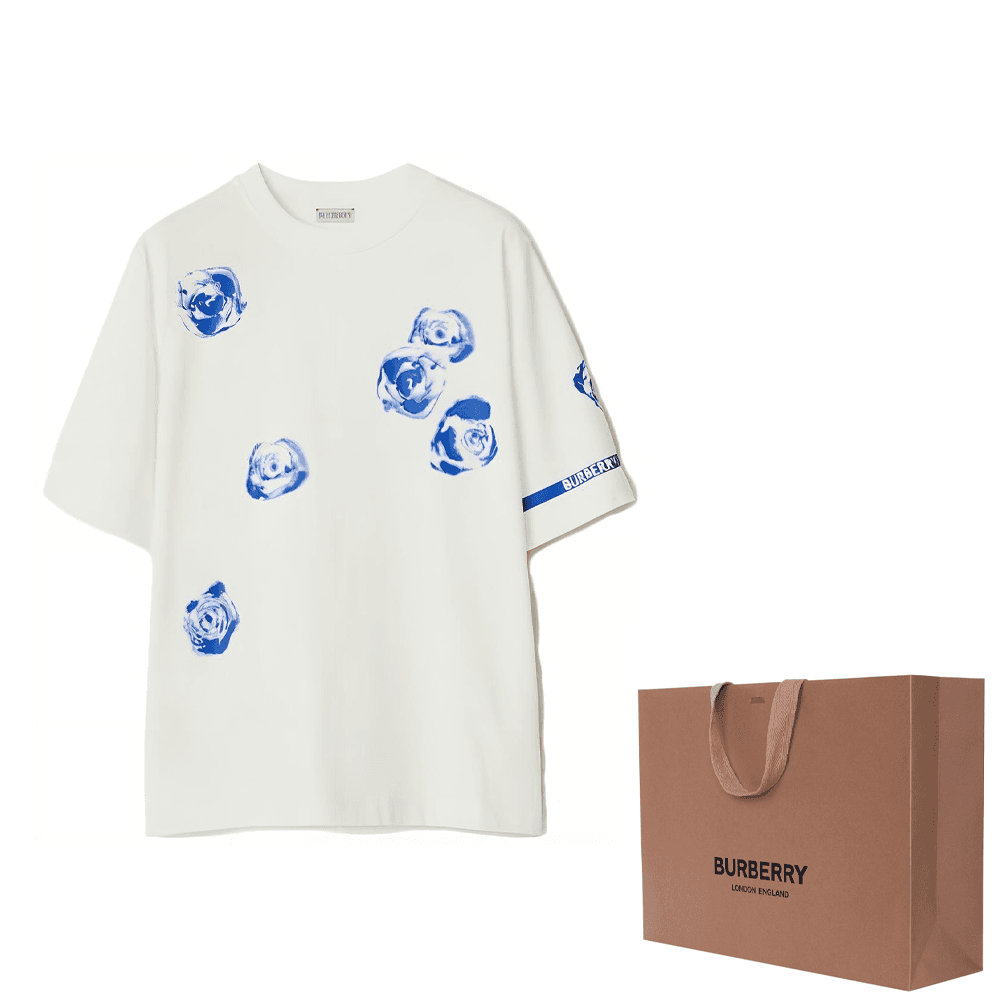 Футболка Burberry Rose Cotton T-shirt T - изображение 7