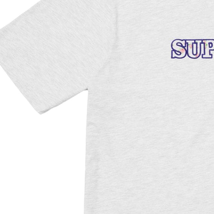 Футболка Supreme FW18 Floral Logo Tee Ash Grey - изображение 2