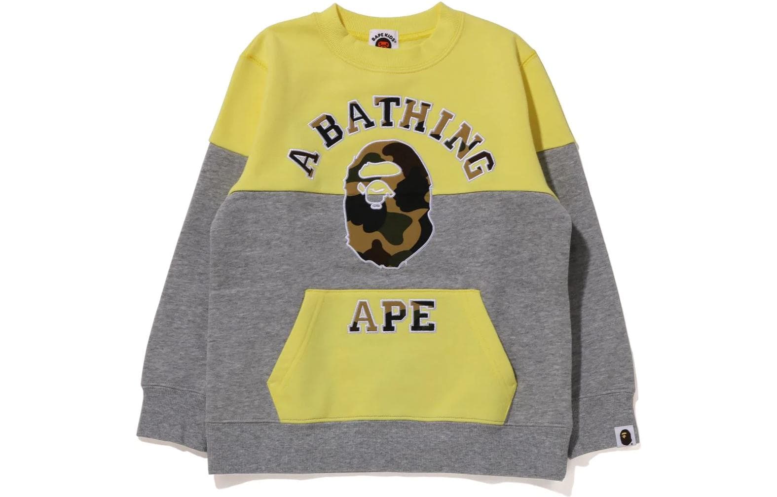 BAPE FW22 1st Camo College Patch Color Block Crewneck Logo - изображение 2