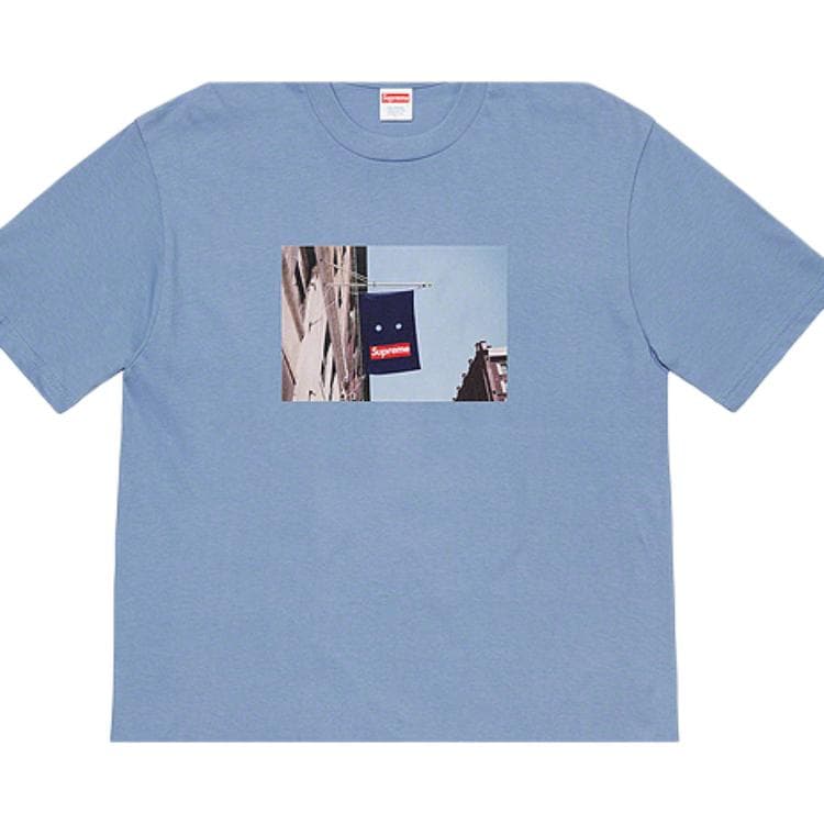 Футболка Supreme Banner Tee Blue Grey - изображение 2
