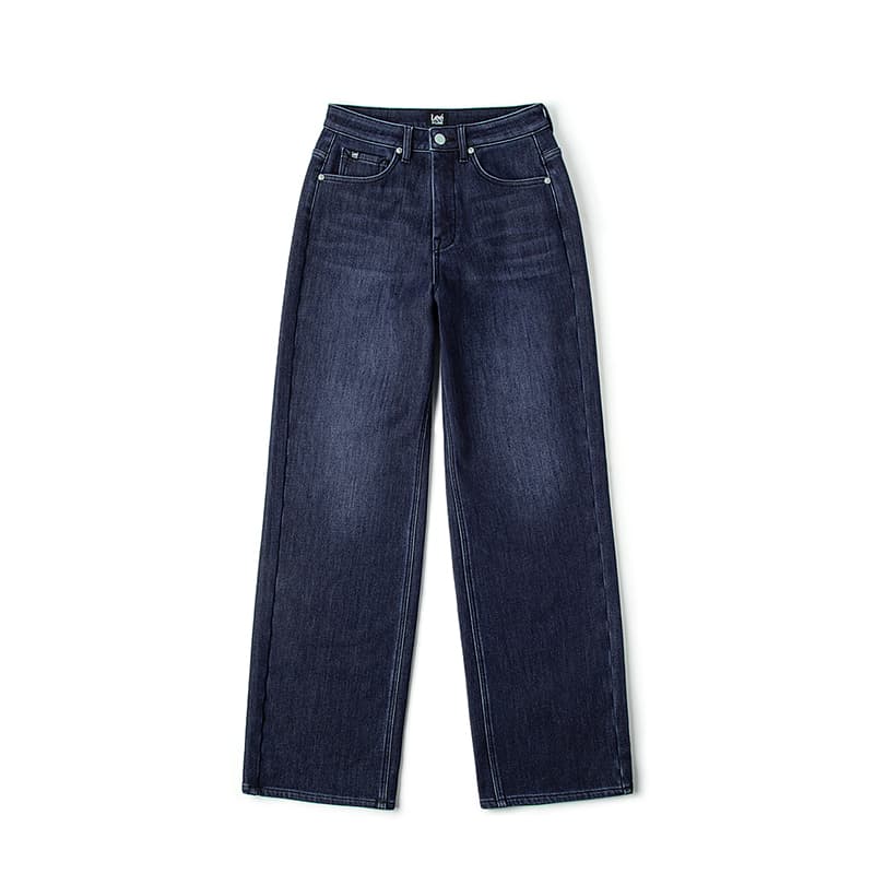 Джинсы Lee FW24 428 Удобные HIGH RISE Straight Нога Утолщенные и с флисовой подкладкой Широкие брюки Термостойкие Джинсы - изображение 1
