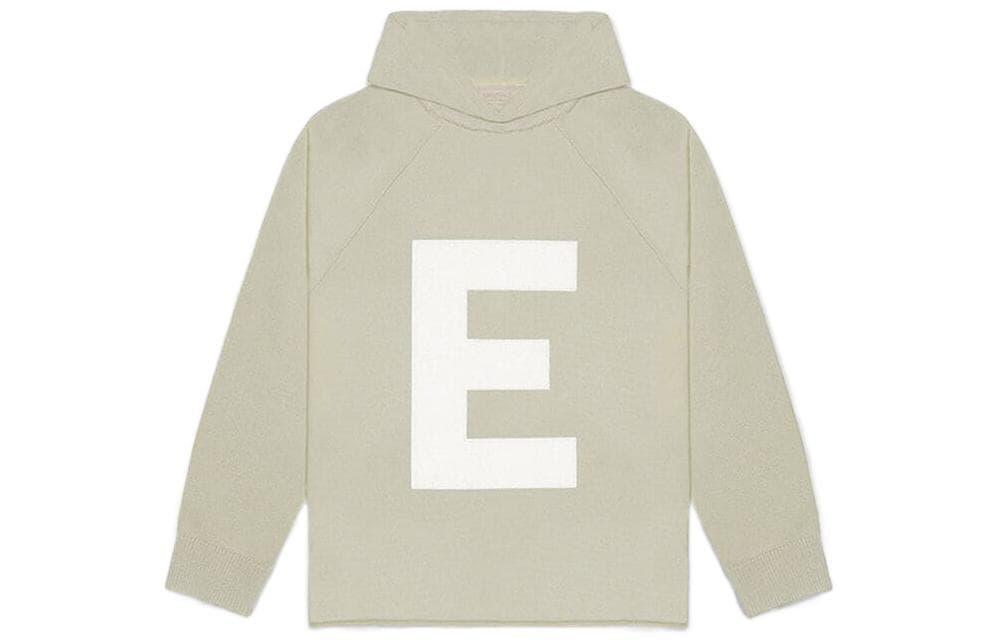 Fear of God Essentials SS22 Kids Big E Knit Hoodie Sea Foam LogoE - изображение 1