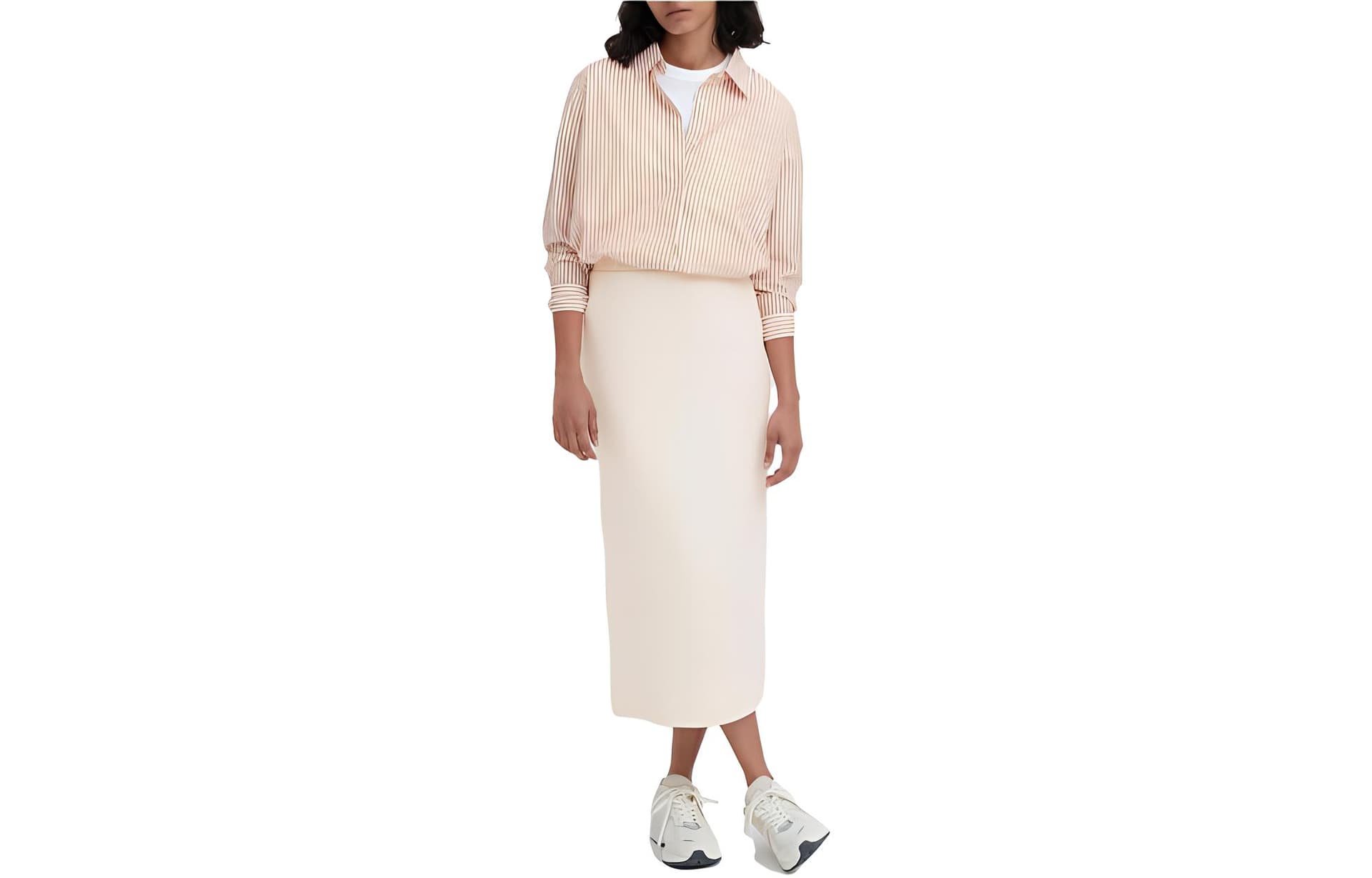 Юбка UNIQLO Сливочный Женские Повседневные Длинные Юбки - изображение 1