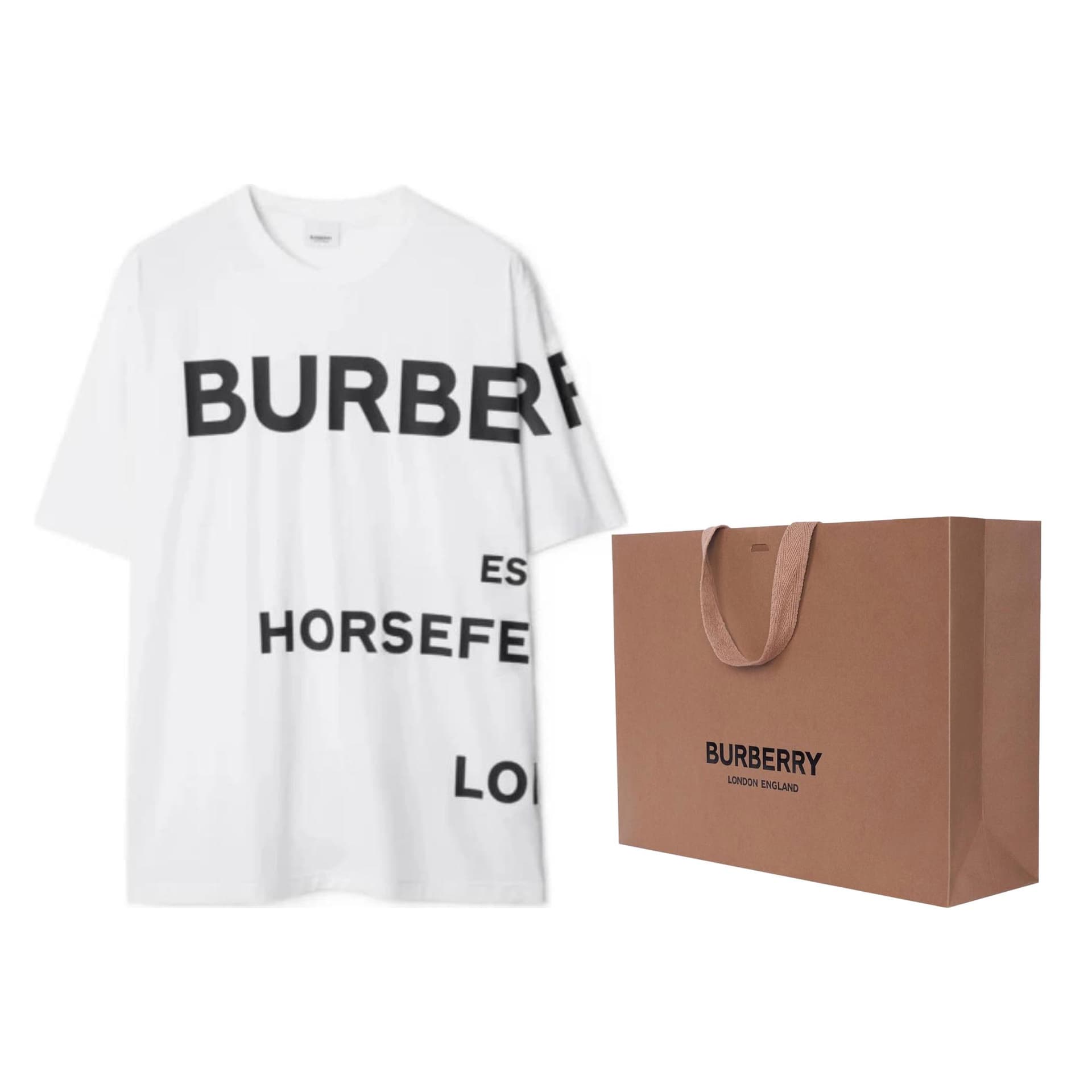 Футболка Burberry Logo Print T-Shirt White - изображение 7