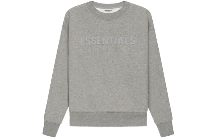 Fear of God Essentials SS21 Kids Pull-Over Crewneck Dark Heather Oatmeal Logo - изображение 1