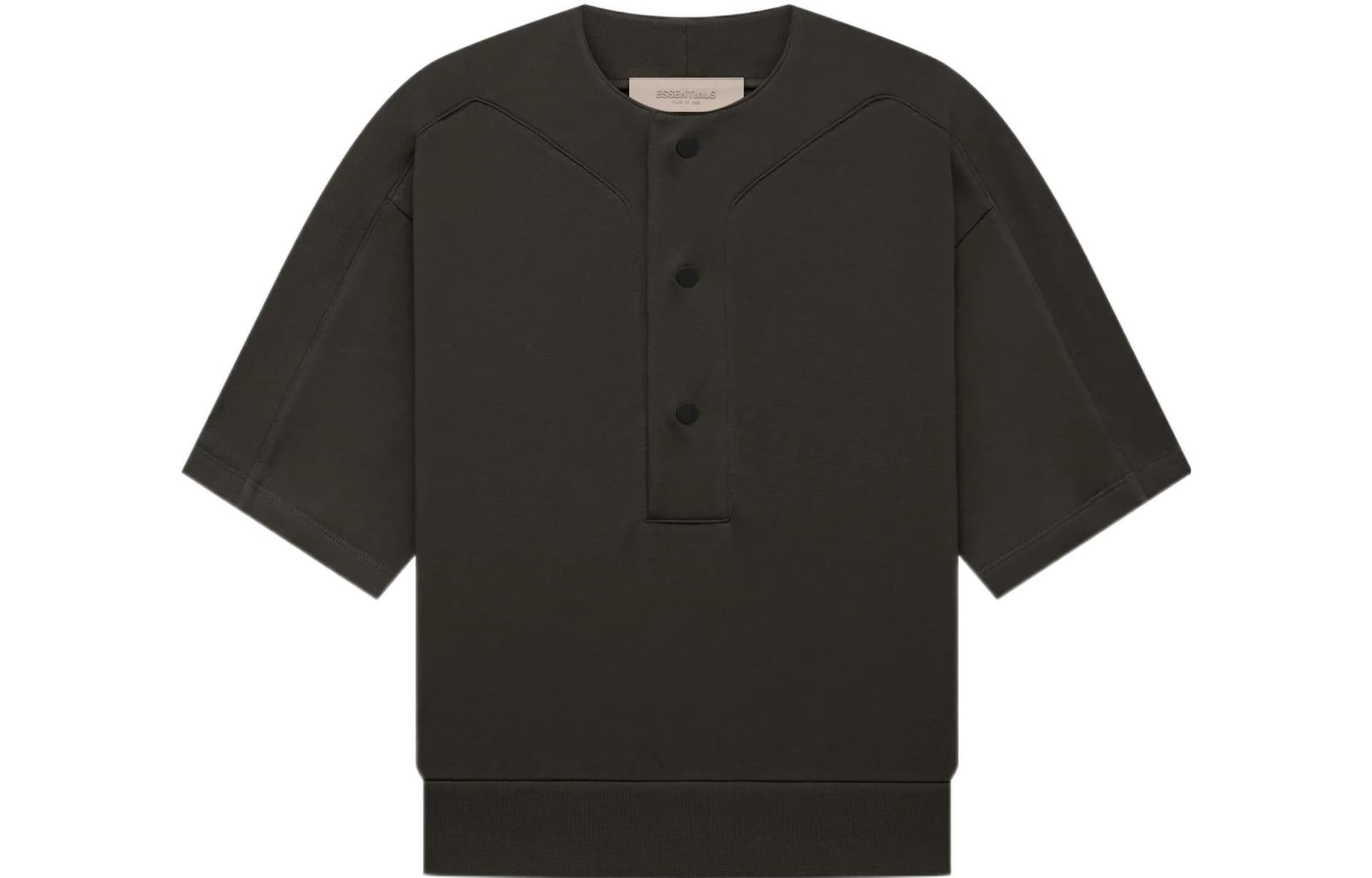 Футболка Fear of God Essentials FW22 Kids Baseball Henley Off Black T - изображение 1