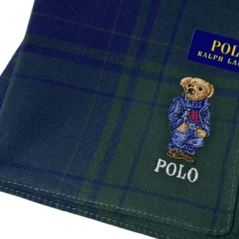 Платок Polo Ralph Lauren Хлопковые шарфы унисекс синий зеленый - изображение 2