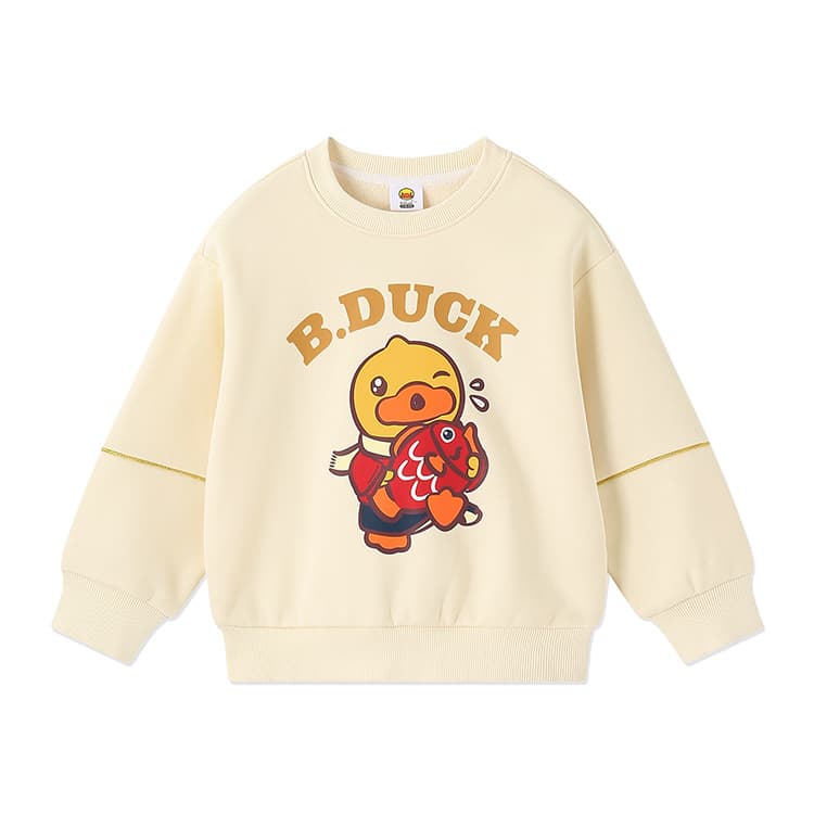 B.Duck Толстовка Утолщенный и с флисовой подкладкой Свободный крой Удобный Термический Стильный - изображение 1