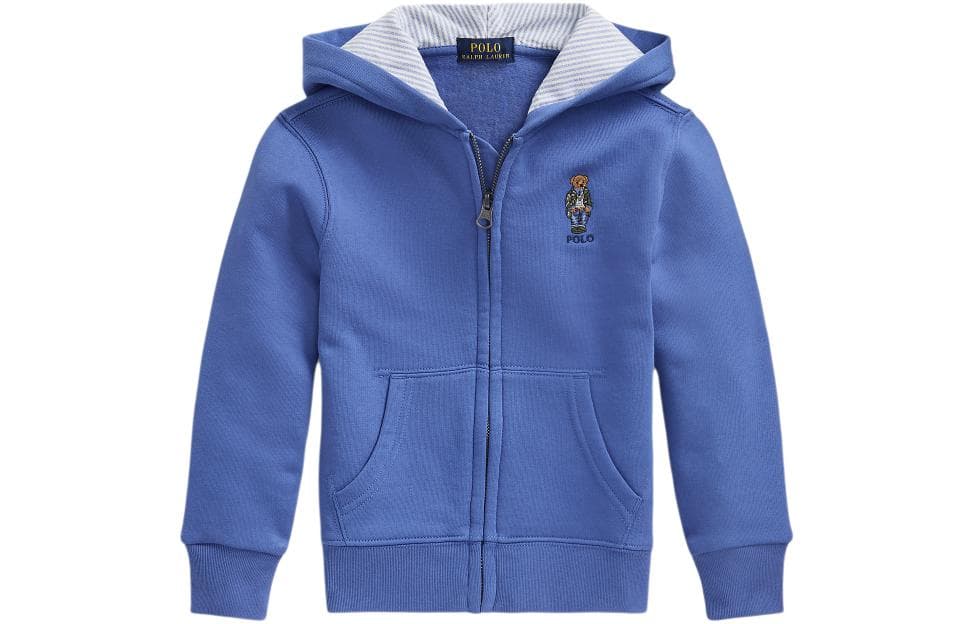 Polo Ralph Lauren SS24 Худи-ханьфу платье для девочек синего цвета - изображение 1