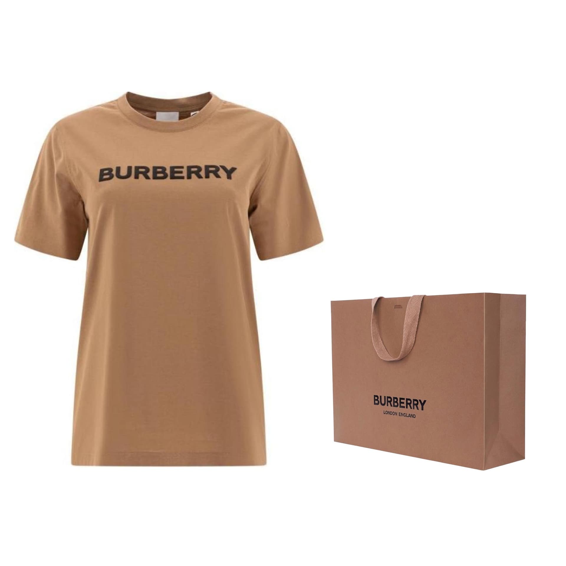 Футболка Burberry SS25 T Рубашка Женская Коричневая - изображение 8
