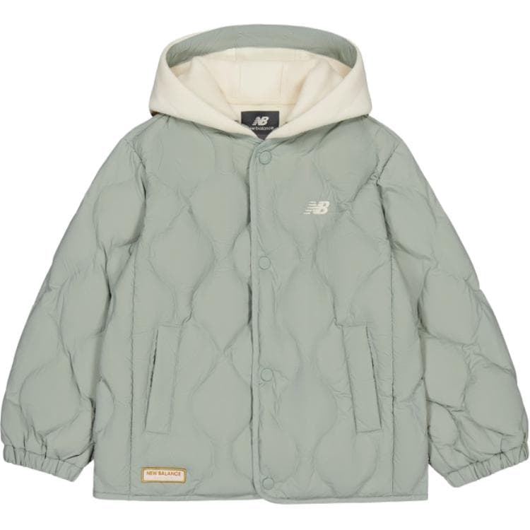 New Balance Пуховик NB Зеленый Детский - изображение 1