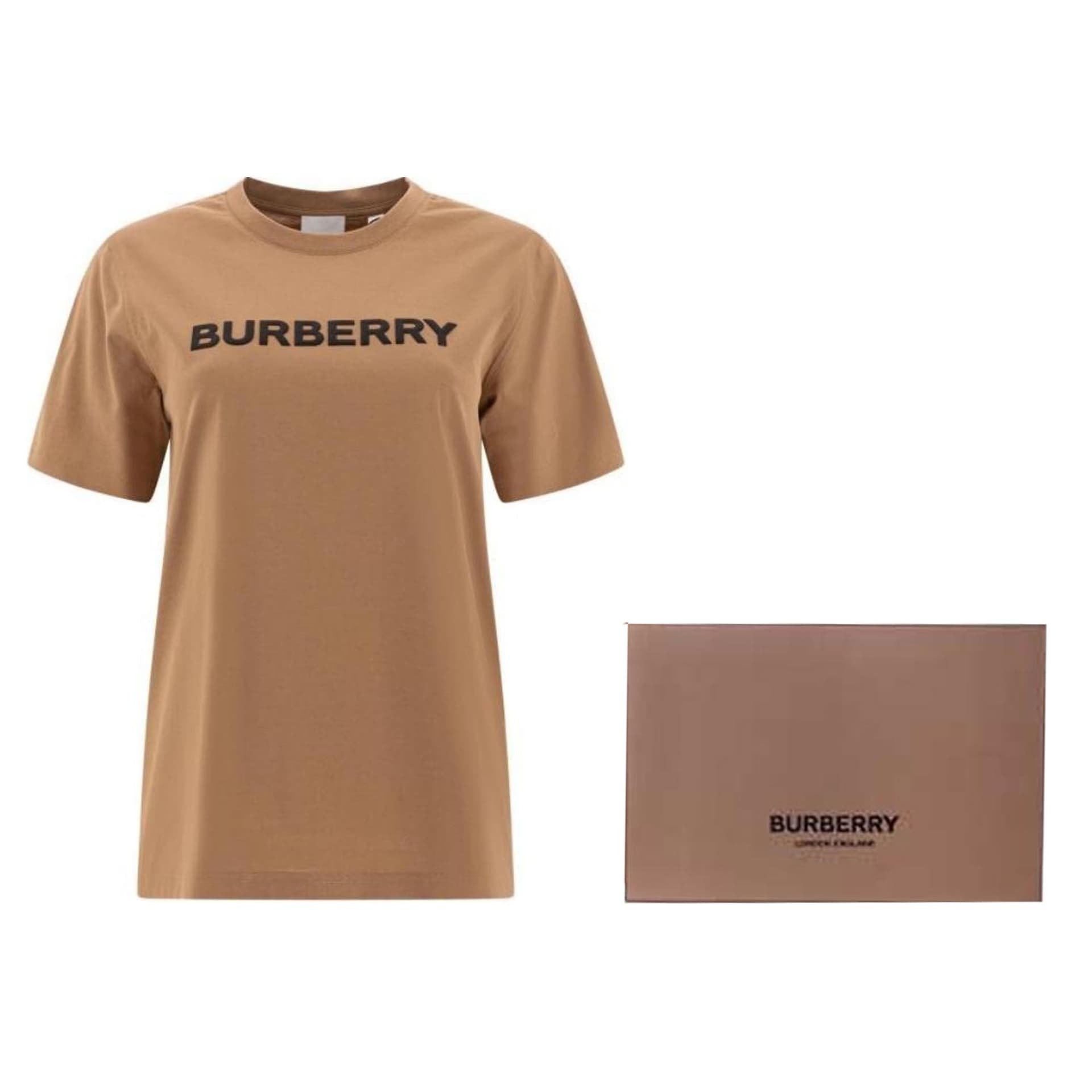 Футболка Burberry SS25 T Рубашка Женская Коричневая - изображение 6