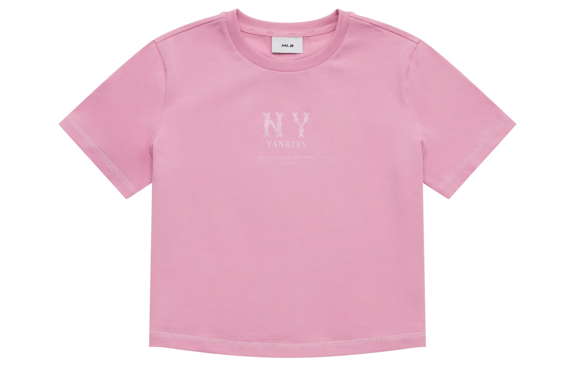 Футболка MLB Base Logo New York Yankees Розовые Женские T-рубашки - изображение 1