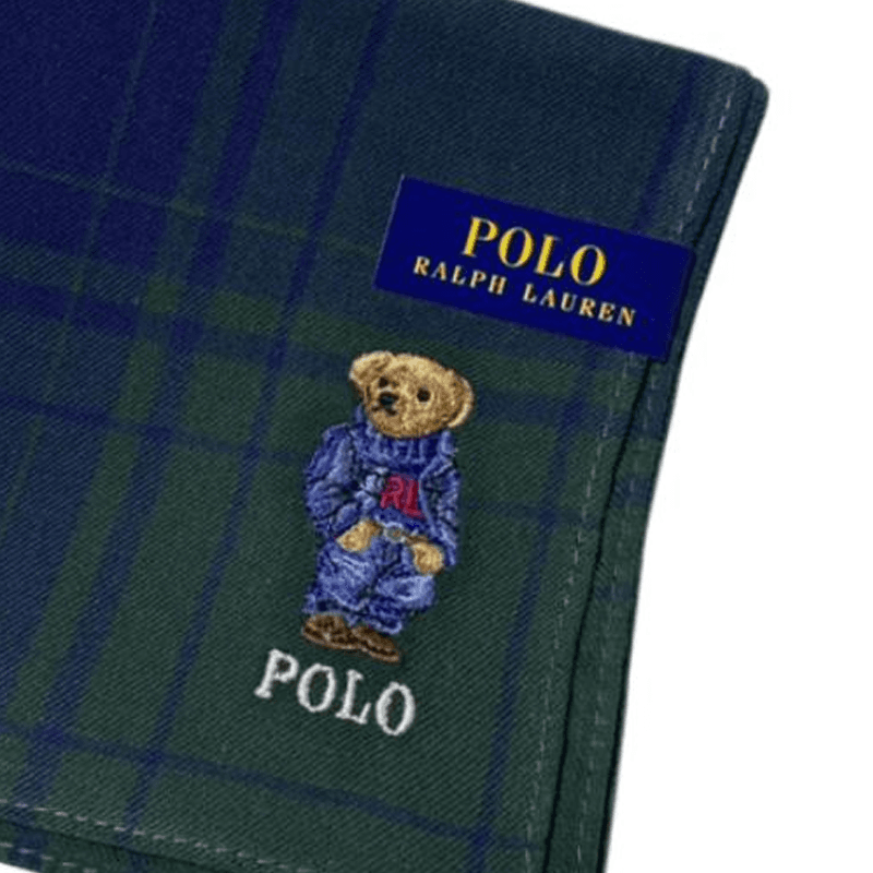 Платок Polo Ralph Lauren Хлопковые шарфы унисекс синий зеленый - изображение 3