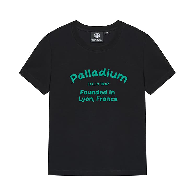 Футболка Palladium COLLAB Однотонный минималистичный принт с буквами круглый вырез футболка женская - изображение 3