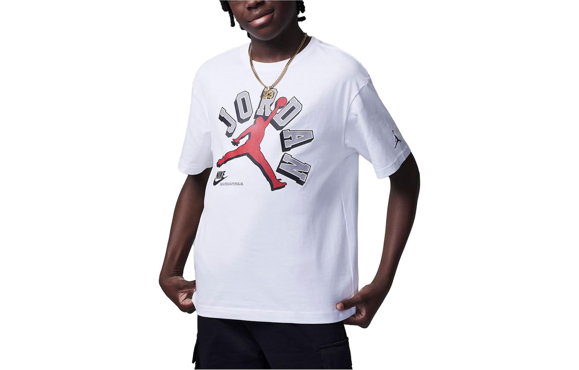Футболка Рубашка Jordan Jumpman T Белая Детская - изображение 1