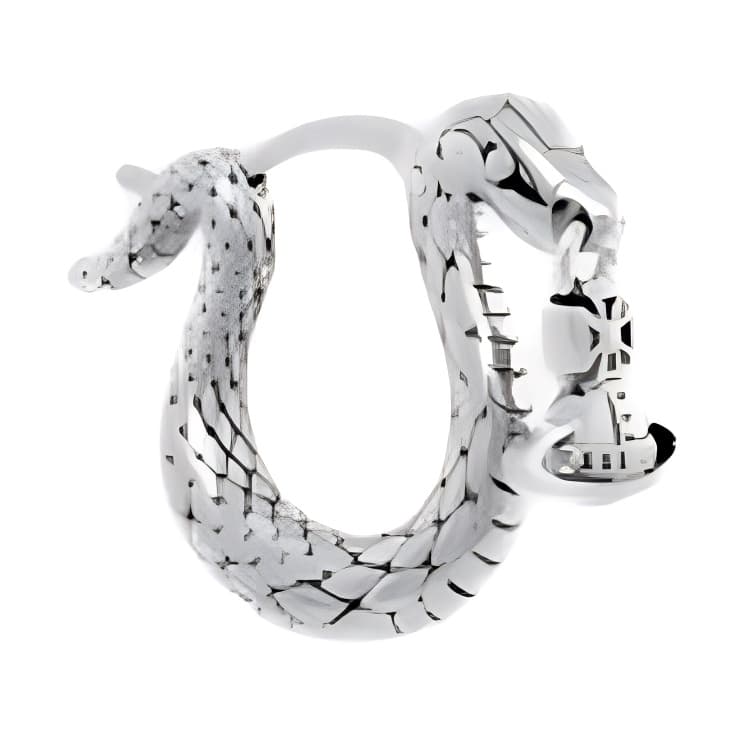 Серьги Серьги-кольца Vivienne Westwood из латуни унисекс винтажный серебристый одиночный - изображение 3