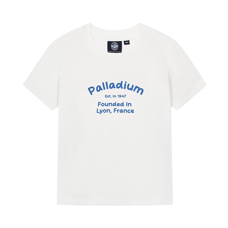 Футболка Palladium COLLAB Однотонный минималистичный принт с буквами круглый вырез футболка женская - изображение 1