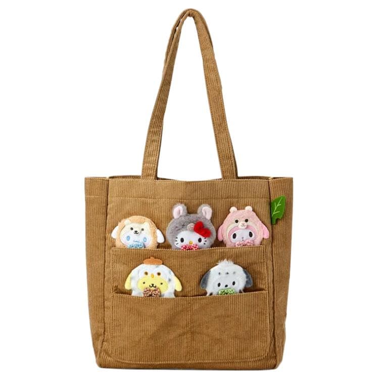 Мини-сумка Sanrio Вельветовая сумка-тоут сумка для покупок сумка через плечо женская коричневая - изображение 1