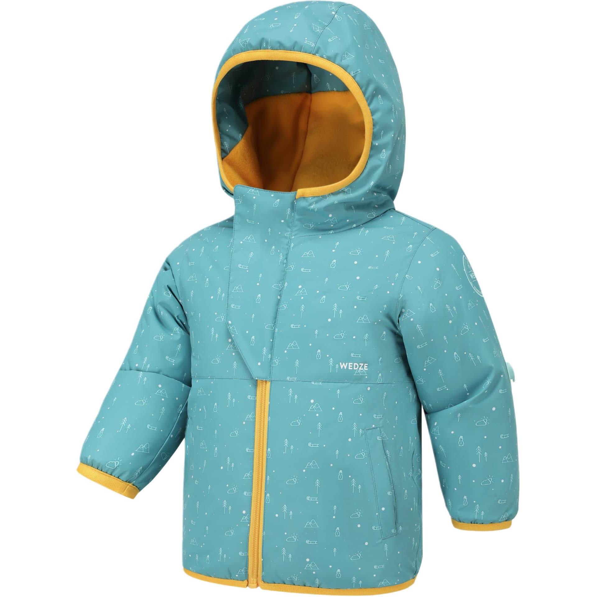 DECATHLON Куртка 500 Series Зеленый Loquat Желтый Для младенцев и малышей - изображение 1