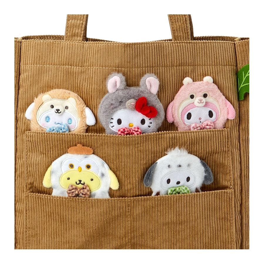 Мини-сумка Sanrio Вельветовая сумка-тоут сумка для покупок сумка через плечо женская коричневая - изображение 4