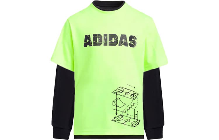 Футболка Adidas Зеленая Школьная Рубашка с коротким рукавом - изображение 1