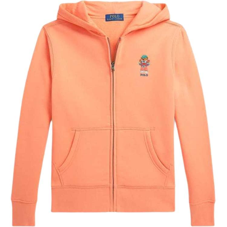 Кофта Polo Ralph Lauren SS25 Хлопковый Молния Худи Свитшот Апельсин Детский - изображение 1