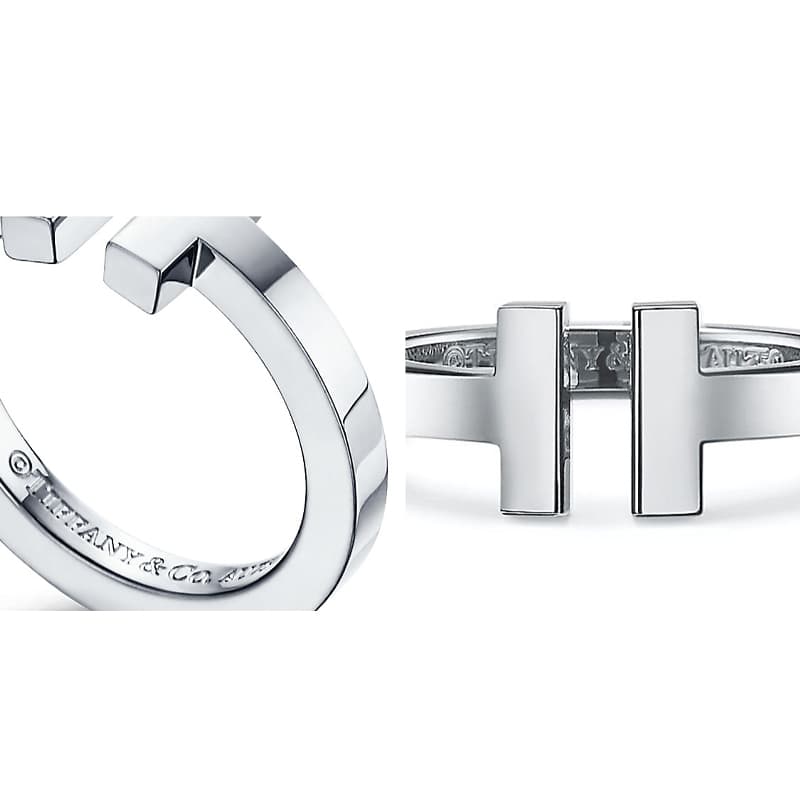 Кольцо Tiffany & Co. T Series 18K White Gold Ring - изображение 4