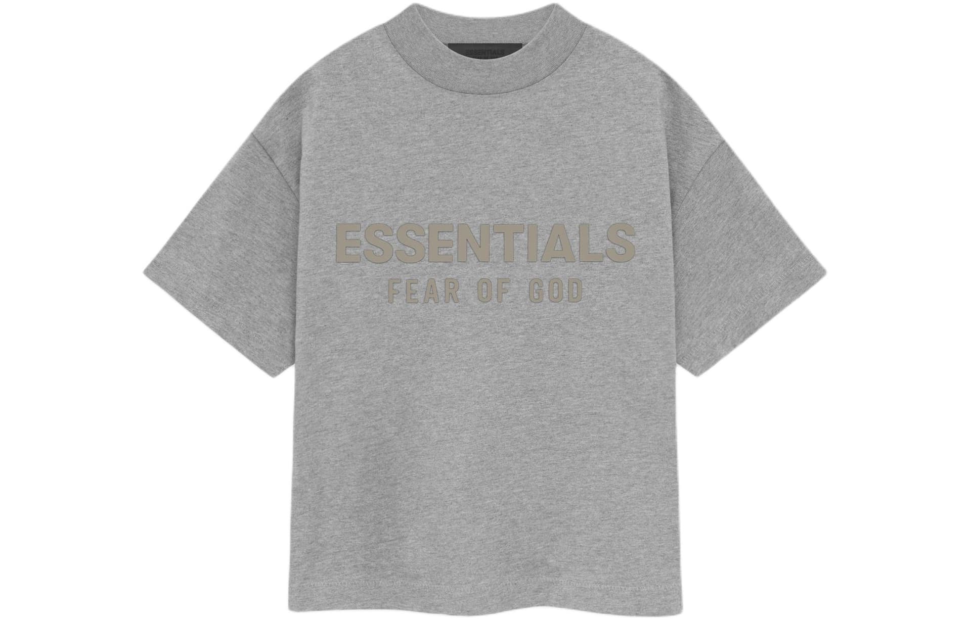 Футболка Fear of God Essentials SS24 Kids SS Tee logoT Dark Heather Oatmeal - изображение 1