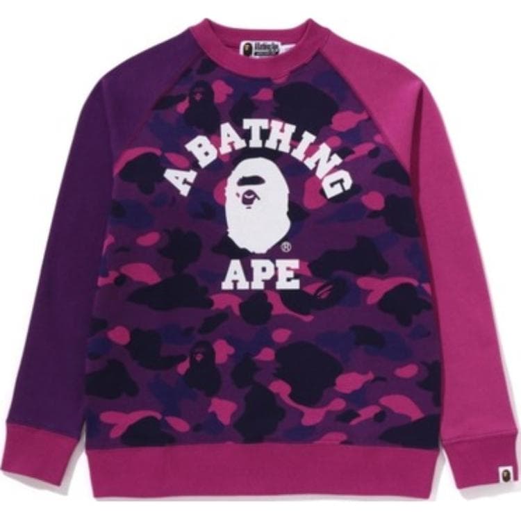 A BATHING APE Толстовка фиолетового цвета для детей - изображение 1