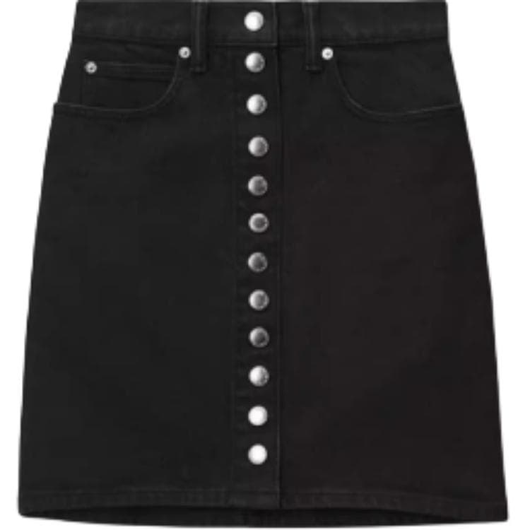 Alexander Wang FW24 Джинсовые короткие юбки Женские Черный - изображение 1
