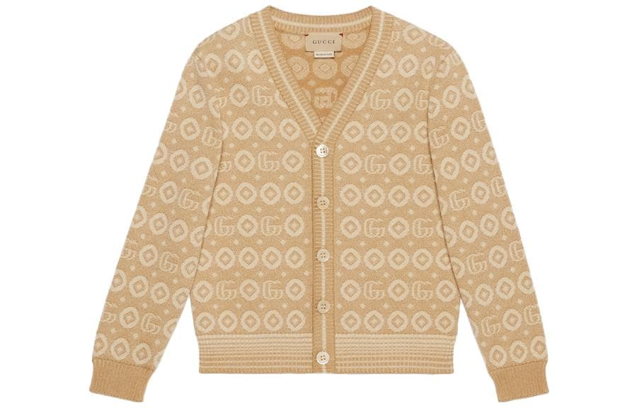 GUCCI Double G Cotton Cardigan Logo - изображение 1
