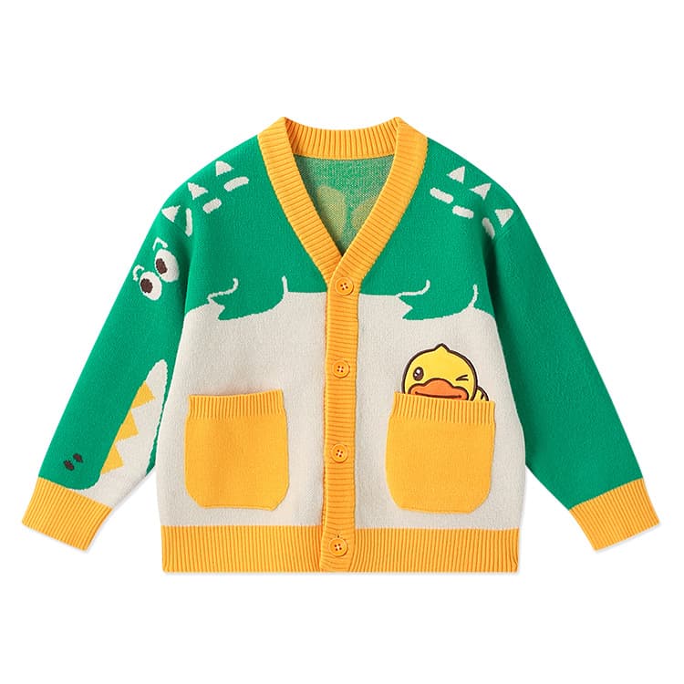 B.Duck Свитер Зеленый Детский Возраст 3-7 Лет - изображение 1