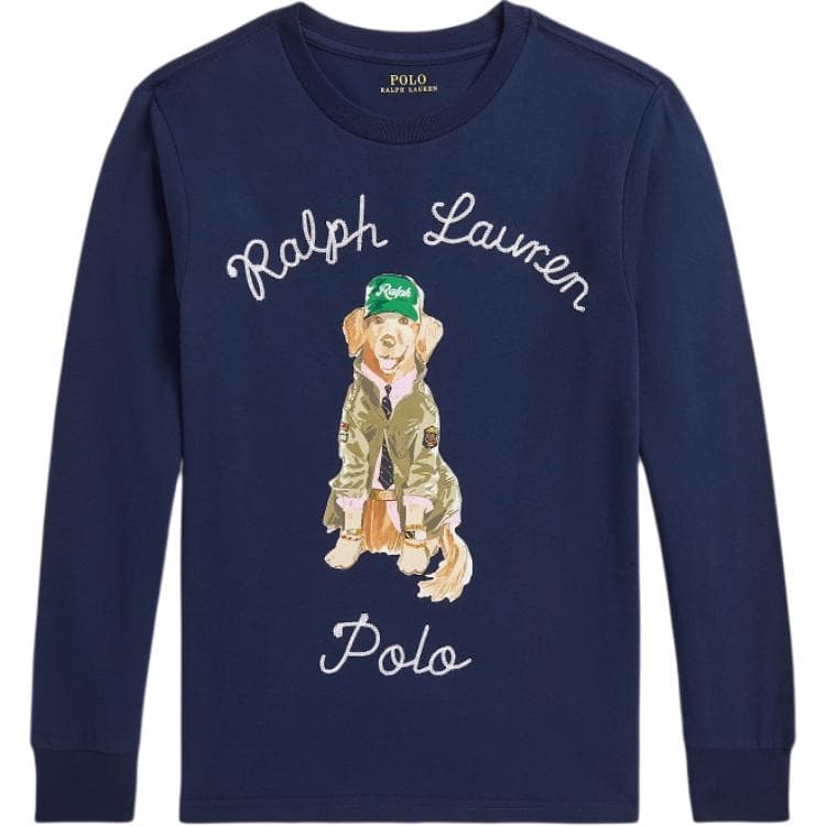 Футболка Polo Ralph Lauren T-рубашка SS24 Элегантный Темно-синий Детский - изображение 1