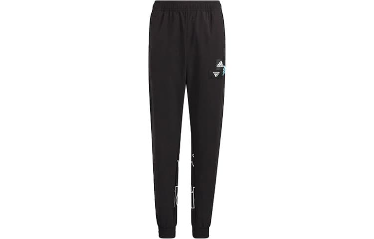 Adidas Умеренные детские тренировочные штаны для детей черные - изображение 1